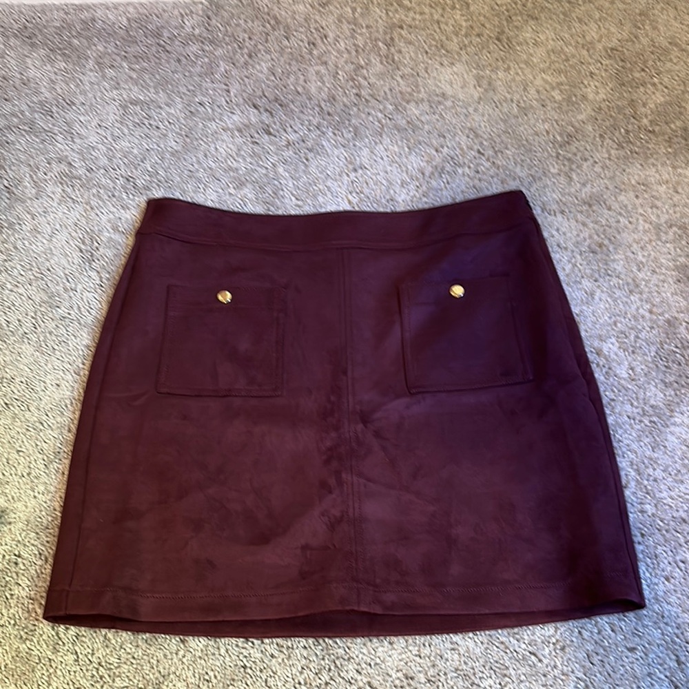 LOFT Burgundy Skirt